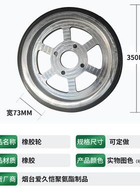 定制橡胶防滑轮力至优中力小金叉车轮子聚氨酯驱动轮叉车实心轮胎