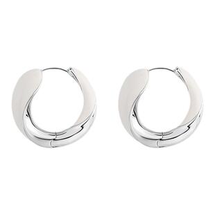 Dare买手店 tender society 衔尾蛇系列珐琅耳圈法式复古圈圈耳环