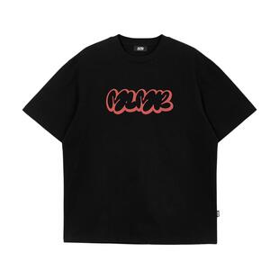 MLMR春夏宽松后背涂鸦短袖T恤上衣纯棉百搭舒适潮情侣男女装时尚