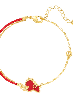 DODOGOGO马年红色马上有钱手链
