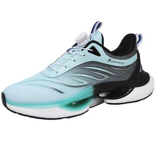 运动鞋男2026新款春季青少年跑步鞋超轻减震初中学生旋转纽扣男鞋