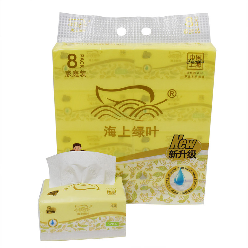 40包可湿水抽纸5层压花