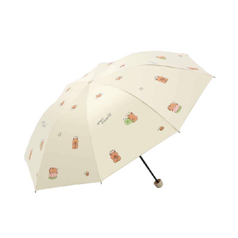 天堂伞卡通黑胶防晒防紫外线太阳伞轻小便携折叠晴雨伞两用女男士