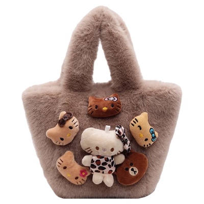 【可爱kitty】秋冬毛茸茸手拎包