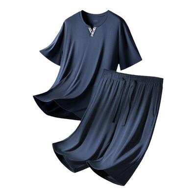 80S莫代尔睡衣短袖夏薄款家居服