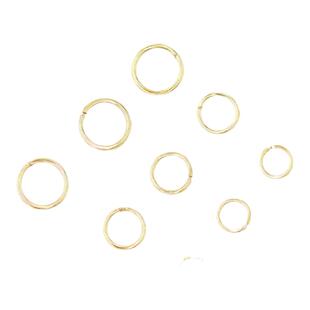 包金保色18K铜镀真金单圈平口圈 开口圈铜圈DIY耳环手链连接环 小
