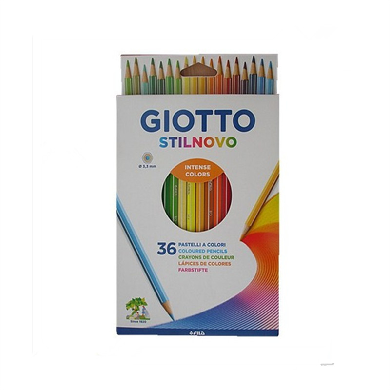 giotto彩色铅笔套装12 24 36色手绘秘密花园填色画笔水溶新款