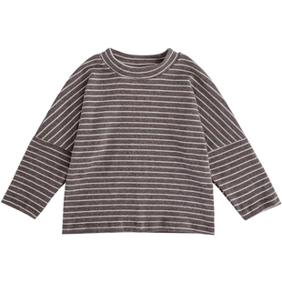 幼悠女童打底衫春秋2026新款条纹百搭儿童宝宝T恤体恤长袖上衣潮
