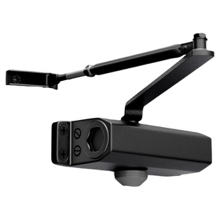 哑黑闭门器推拉门自动闭合回位缓冲消防门液压可调速阻尼式静音