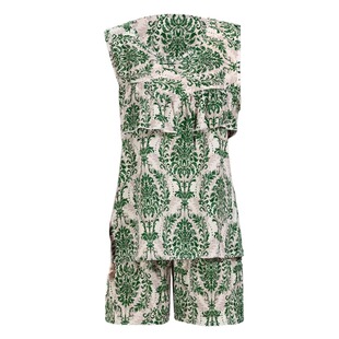 防凸点棉绸睡衣女款夏季大码无袖背心人造棉套装女士可外穿家居服