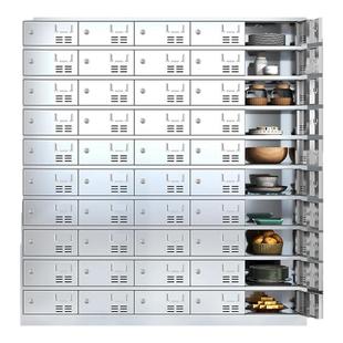 员工储物柜小型不锈钢更衣柜收纳神器办公室用置物柜铁皮衣柜