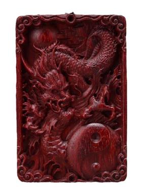 小叶紫檀红木雕刻男女款生肖龙