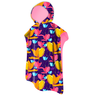 新款亲子速干浴袍情侣游泳浴巾女速干换衣斗篷沙滩浴巾吸水不沾沙