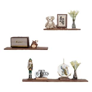 制木工坊实木一字搁板挂墙壁上置物架客厅卧室床头收纳木板片书架