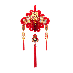 2025新款福字中国结挂饰客厅大号高档挂件新年平安结红色镇宅装饰