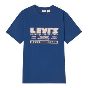 Levi's李维斯26年春夏新款男士美式复古休闲双马印花针织短袖T恤