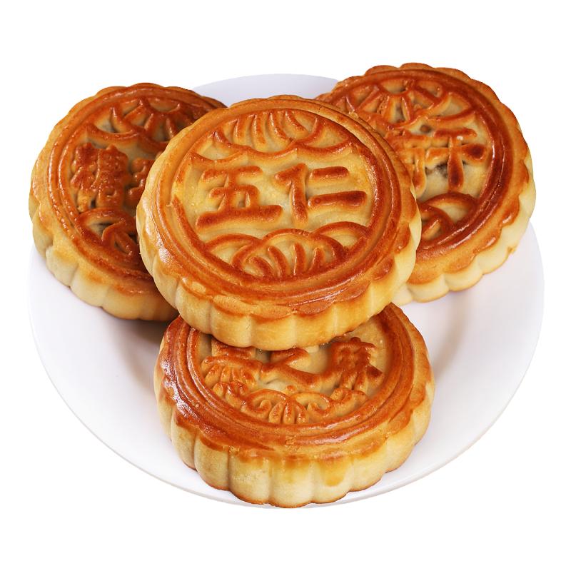 东北老式传统五仁月饼中秋节糕点