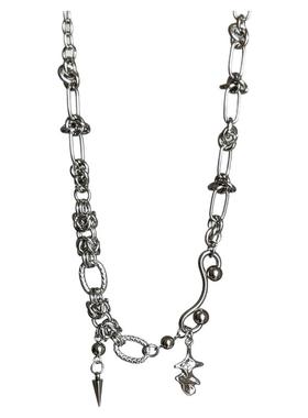 朋克摇滚金属风十字星铆钉圈圈拼接项链小众y2k辣妹甜酷日韩系ins