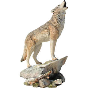 吉佳美YFA模玩狼艺术品收藏品仿真狼模型摆件树脂工艺品手办公仔