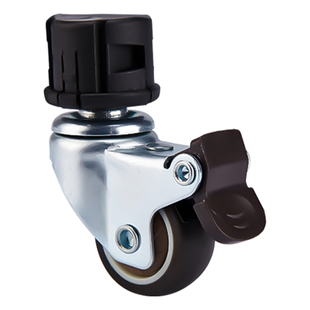 小帮手 便携购物车轮子 TPR耐磨轮 金属支架不滑坡万向带刹车轮子