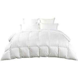 卡撒天娇皇室白鹅绒被95%绒含量冬厚被桑蚕丝+棉面料白鹅羽绒冬被