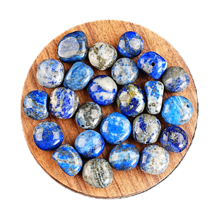 天然青金石有孔散珠子随形不规则diy配件饰品手串项链原石材料