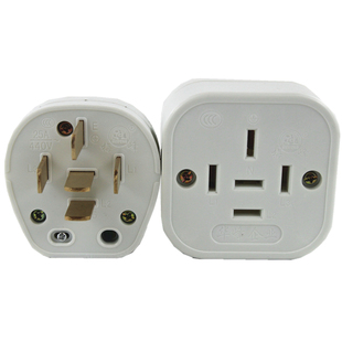 梅峰华峰五孔5插扁脚三相五线380V插头插座25A工业用带零N线440V