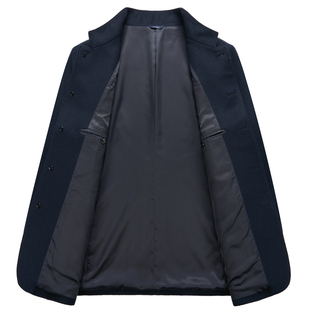 恒源祥羊绒毛呢大衣男士2025秋冬新款立领呢子衣休闲短款外套冬季