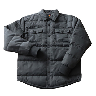 日单经典实力级200克90白鸭绒羽绒衬衫式复古潮牌保暖夹克外套男