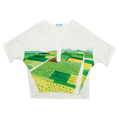 野餐田园风双层棉纱更牌儿童t恤