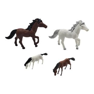 微缩迷你仿真动物模型 小马 骏马塑料公仔手办玩偶桌面微景观摆件