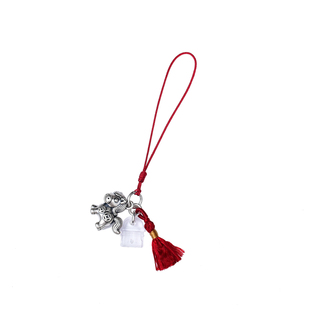 本命年手机挂件手机孔充电口防尘塞平安顺遂足银吊坠新款新年礼物