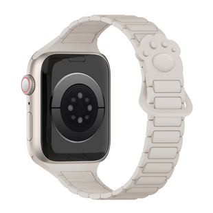 适用iwatch11装甲磁吸回环applewatch硅胶se运动Ultr苹果手表带夏