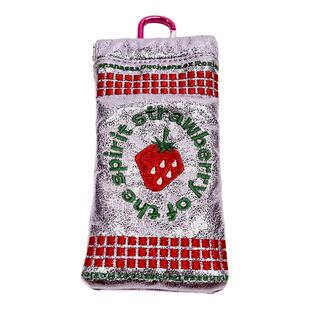 casselini26年新款刺绣眼镜袋便携收纳笔袋包包挂件墨镜袋便携式