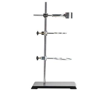 标准铁架台迷你铁架台铁圈万向夹烧瓶夹十字夹一杆一座大理石滴定台蝴蝶夹加厚Iron frame platform