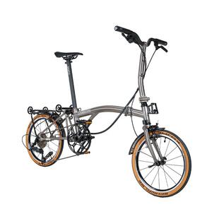 CRANSTON S9铝合金三折叠复古通勤折叠自行车成人超轻便携16寸9速