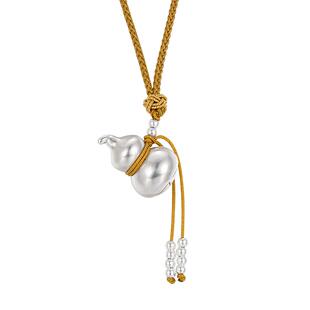 臻汇银足银999葫芦吊坠中国白银转运福禄纯银项链男女款生日礼物