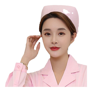 邦乐华护士帽女白色薄款燕尾帽粉色浅蓝色加厚医生帽实习护士长帽