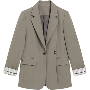 KBNE高级感宽松短款小个子西装外套女装2026春季新款休闲西服上衣