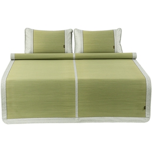 老席匠天然蔺草席婴儿家用可折叠席子三件套夏季老式凉席2025新款