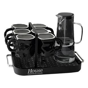 乔迁新居杯子套装家用扭扭马克杯陶瓷水杯客厅待客茶几高级感杯具