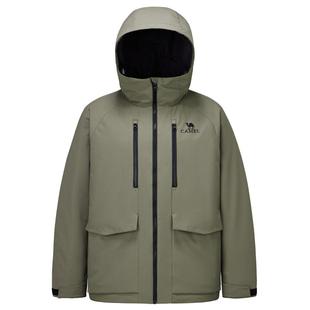 骆驼女装夹克棉服2025冬季连帽加绒加厚防水棉衣工装外套男