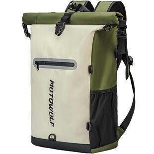 摩多狼摩托车骑行装备防水背包摩旅头盔收纳双肩包骑士包男大容量