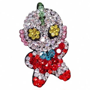 新款满钻经典相信光卡通皮料软底碎发刘海掰掰夹BB夹发圈皮筋头饰