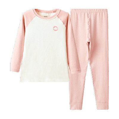 红豆绒秋冬纯棉加厚儿童内衣套装