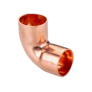 紫铜90°弯头焊接铜管弯头承口铜管接头6mm-54mm弯头空调制冷配件