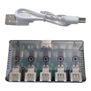 航模电池无人机3.7V充电器USB一拖五多充锂电池空对空/PH2.0兼容