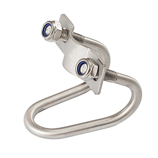 304不锈钢双U型螺栓螺丝交叉U形卡扣十字管卡异型箍大棚养猪畜牧