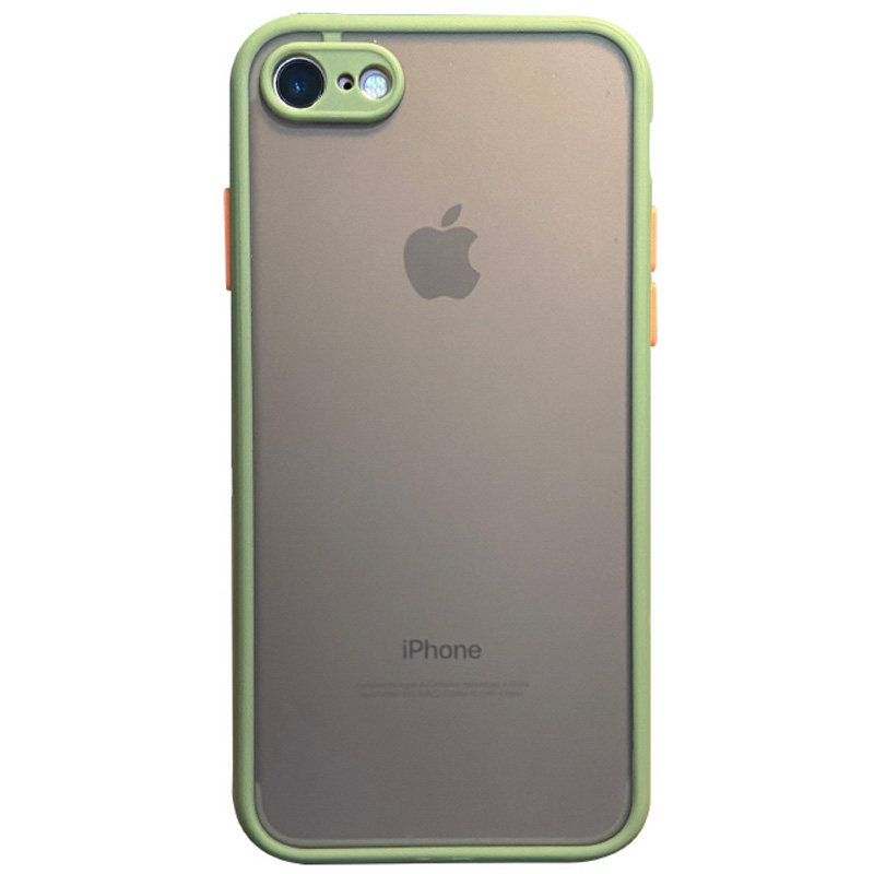 苹果iphone8透明磨砂撞色手机壳