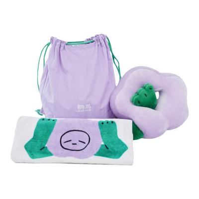 躺岛耷拉午睡套装毛毯靠枕一套